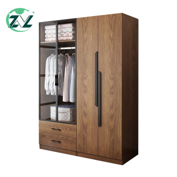 Schlafzimmer Wandschrank zwei Türen Holz Kleiderschrank Schrank